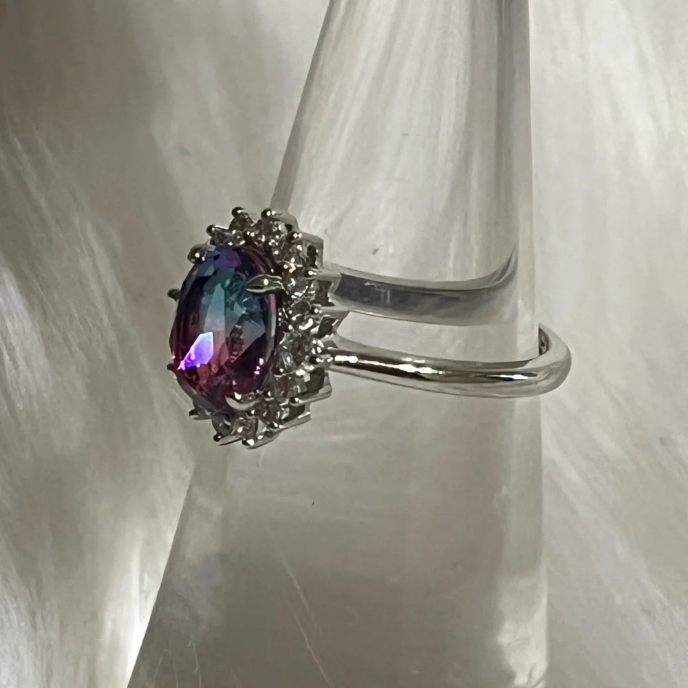 Fragrant Jewels Dual Tone Halo Ring